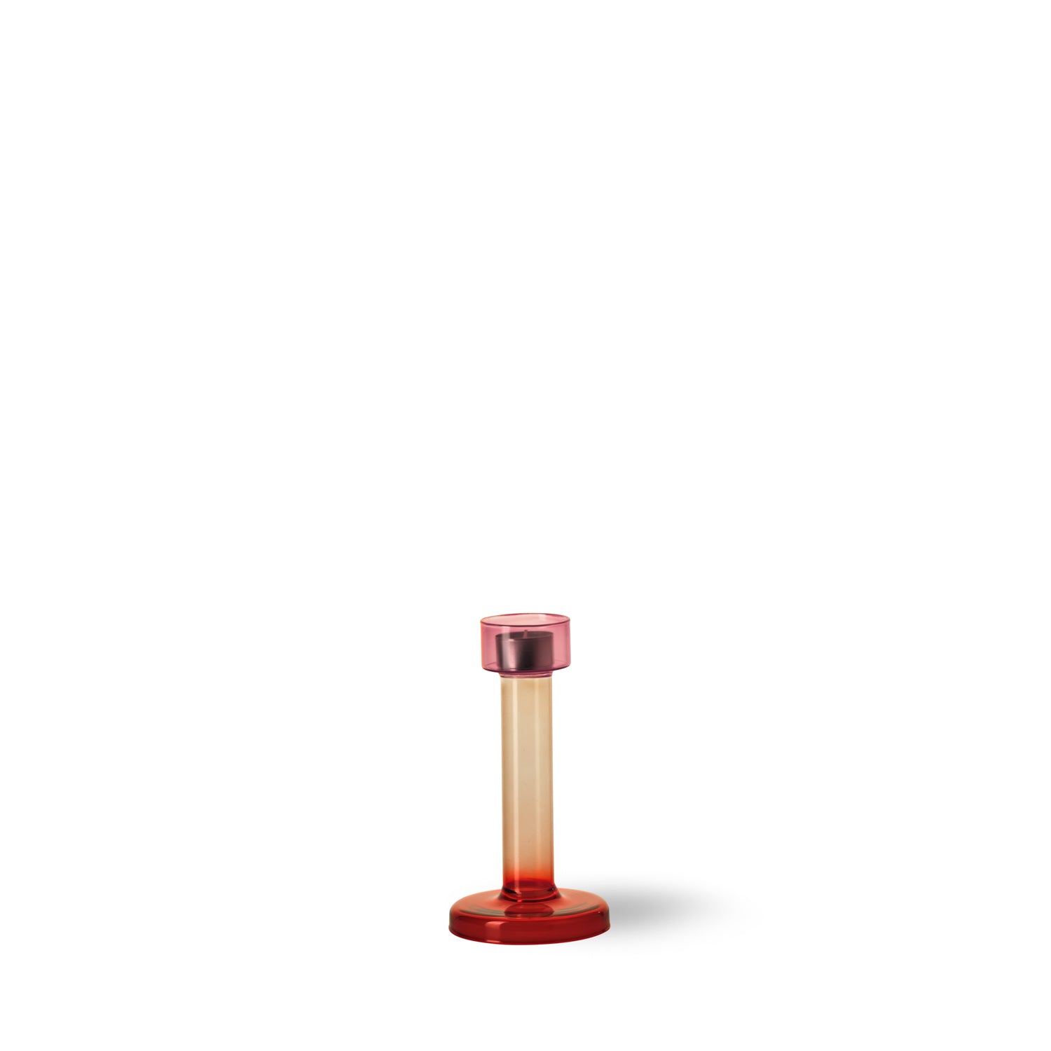 Candleholder Bole medium pink-red