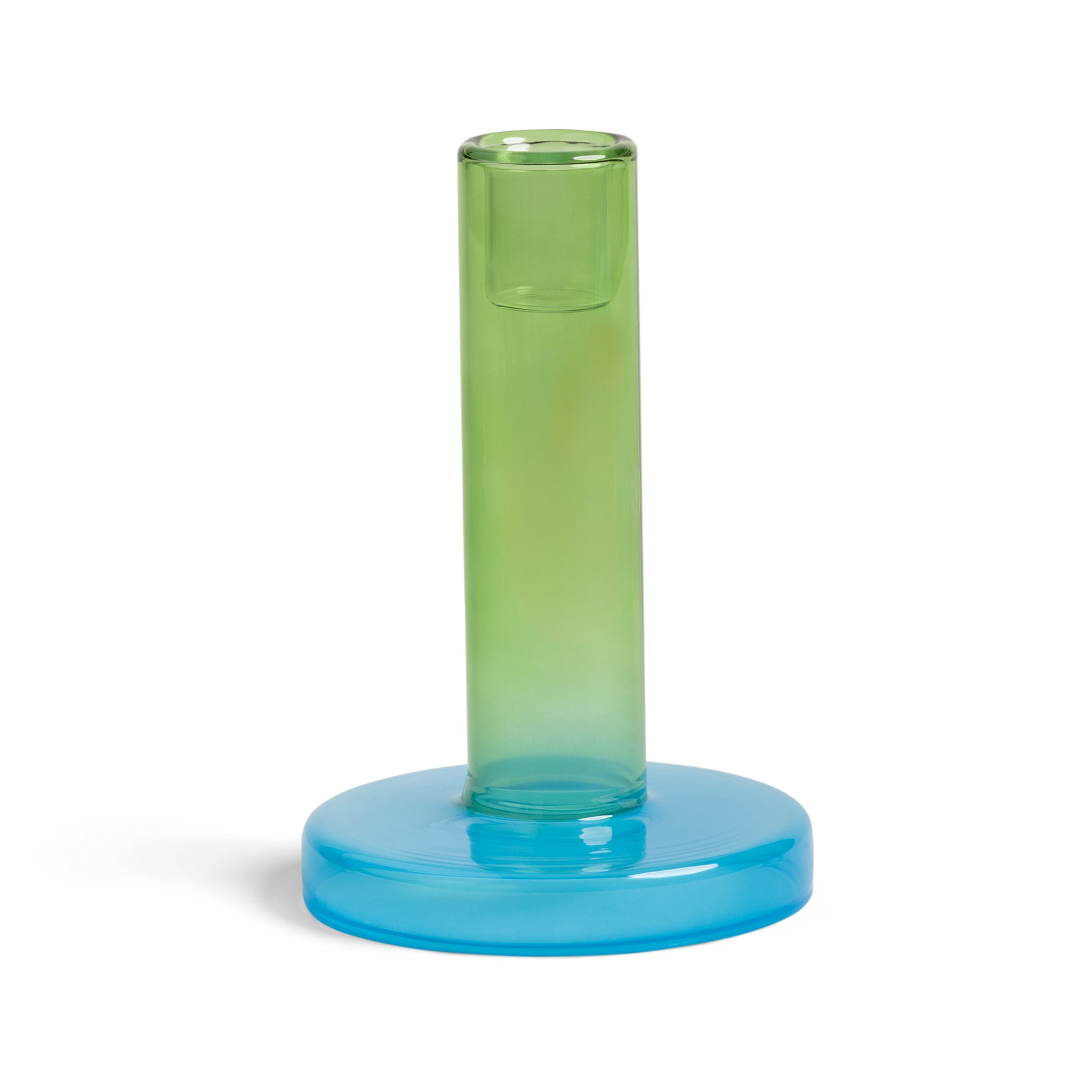 Candleholder Bole small green-blue