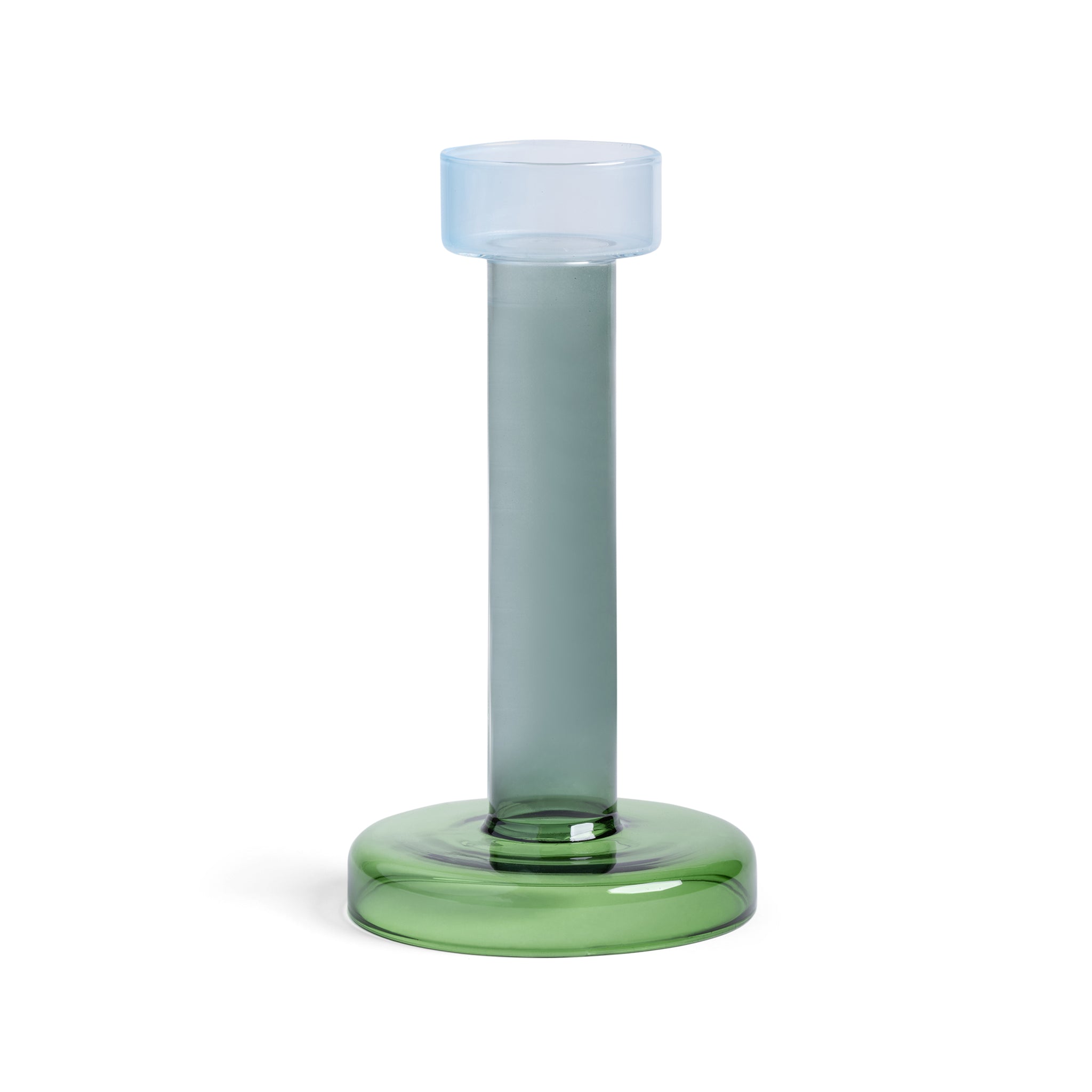 Candleholder Bole medium blue-green