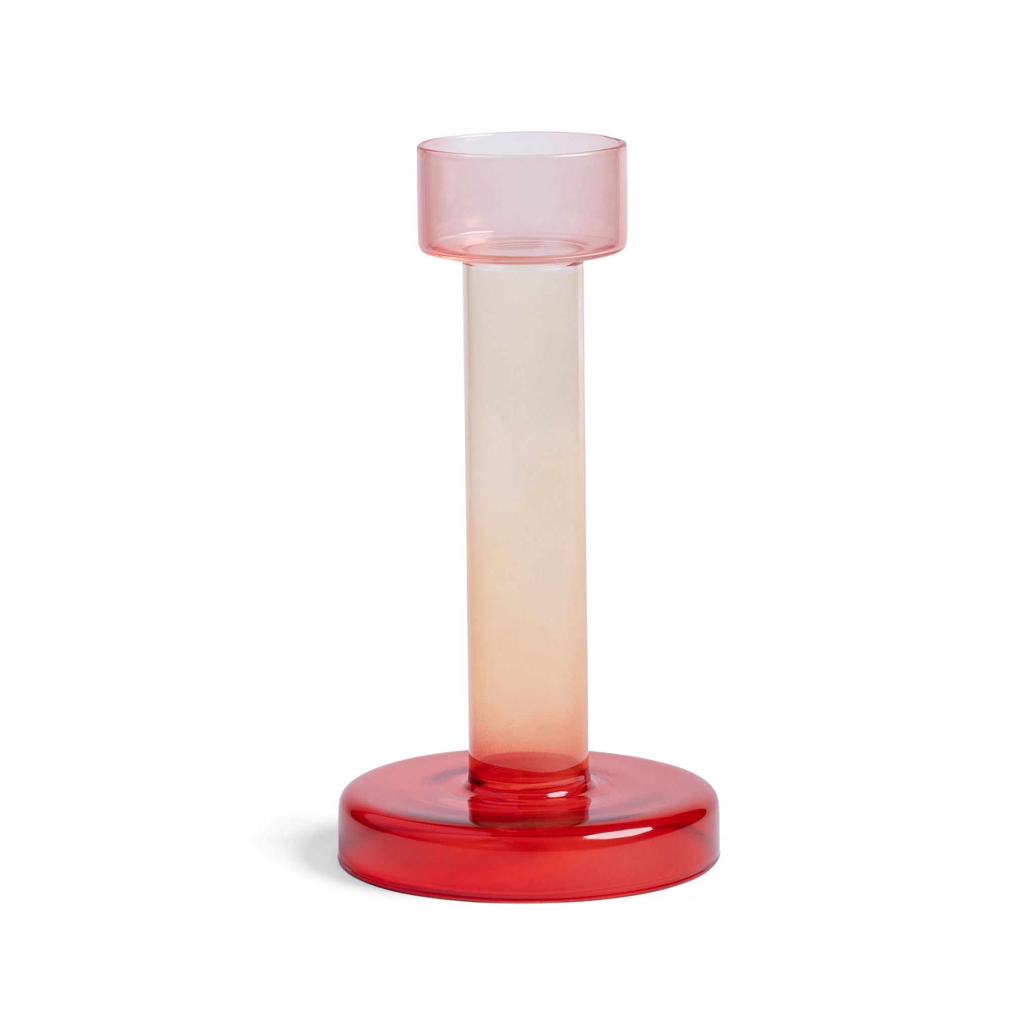 Candleholder Bole medium pink-red
