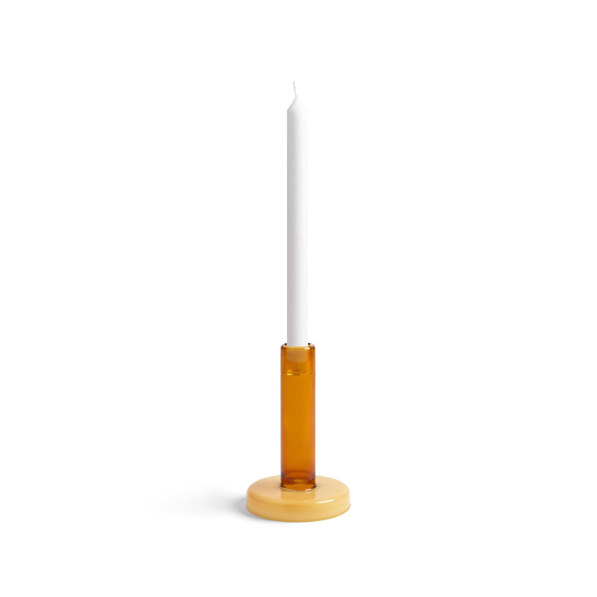 Candleholder Bole small amber / yellow