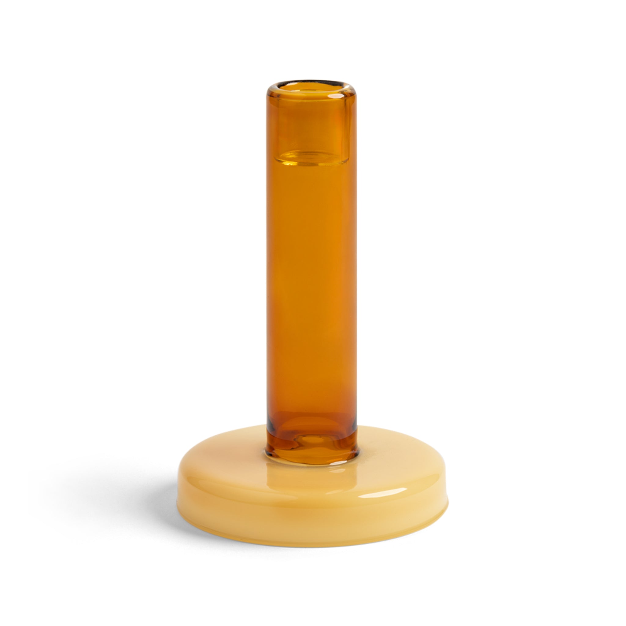 Candleholder Bole small amber / yellow