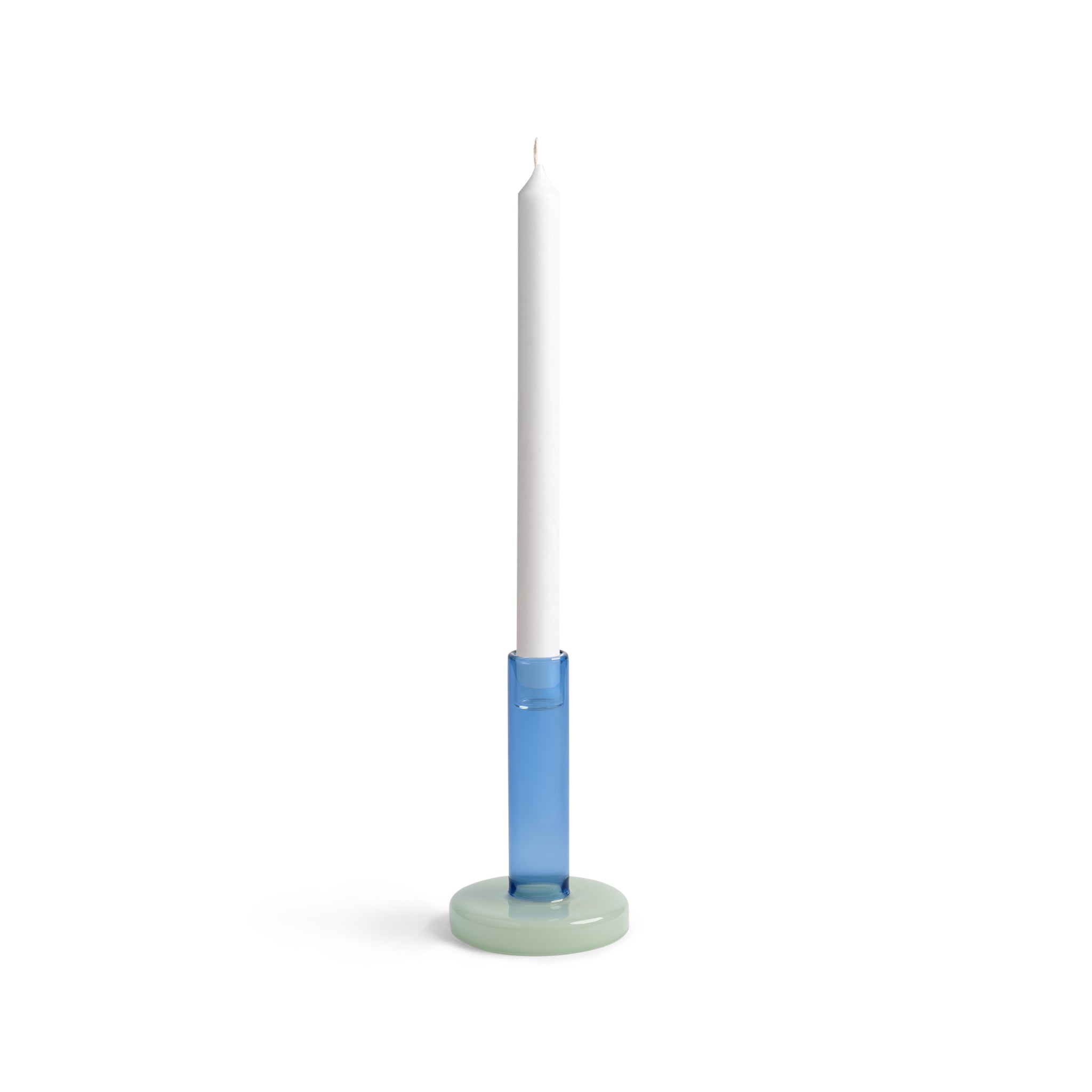 Candleholder Bole small blue-aqua