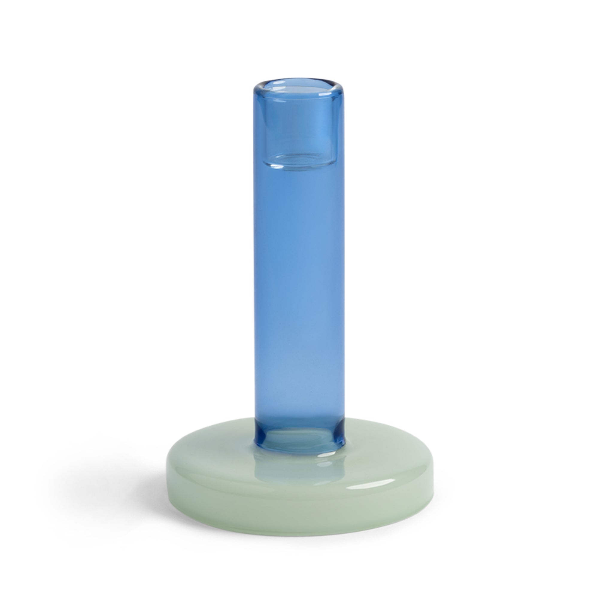 Candleholder Bole small blue-aqua