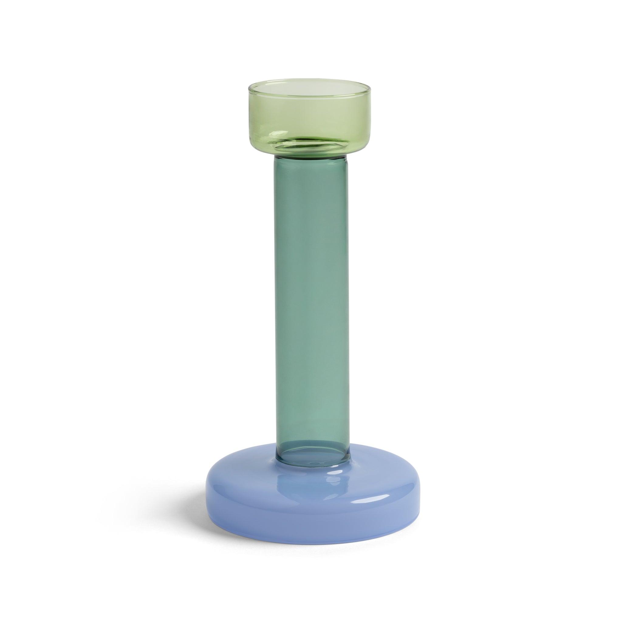 Candleholder Bole medium green-blue