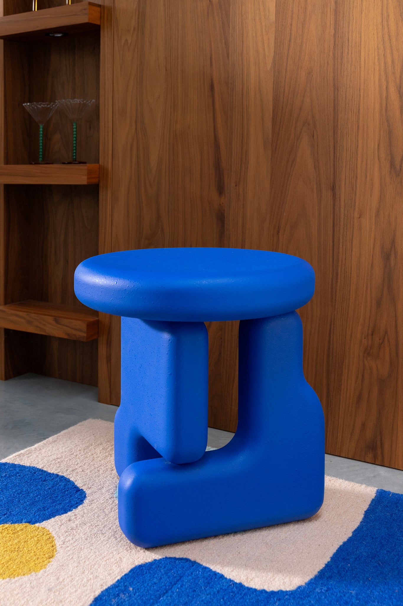 Side table Plot blue