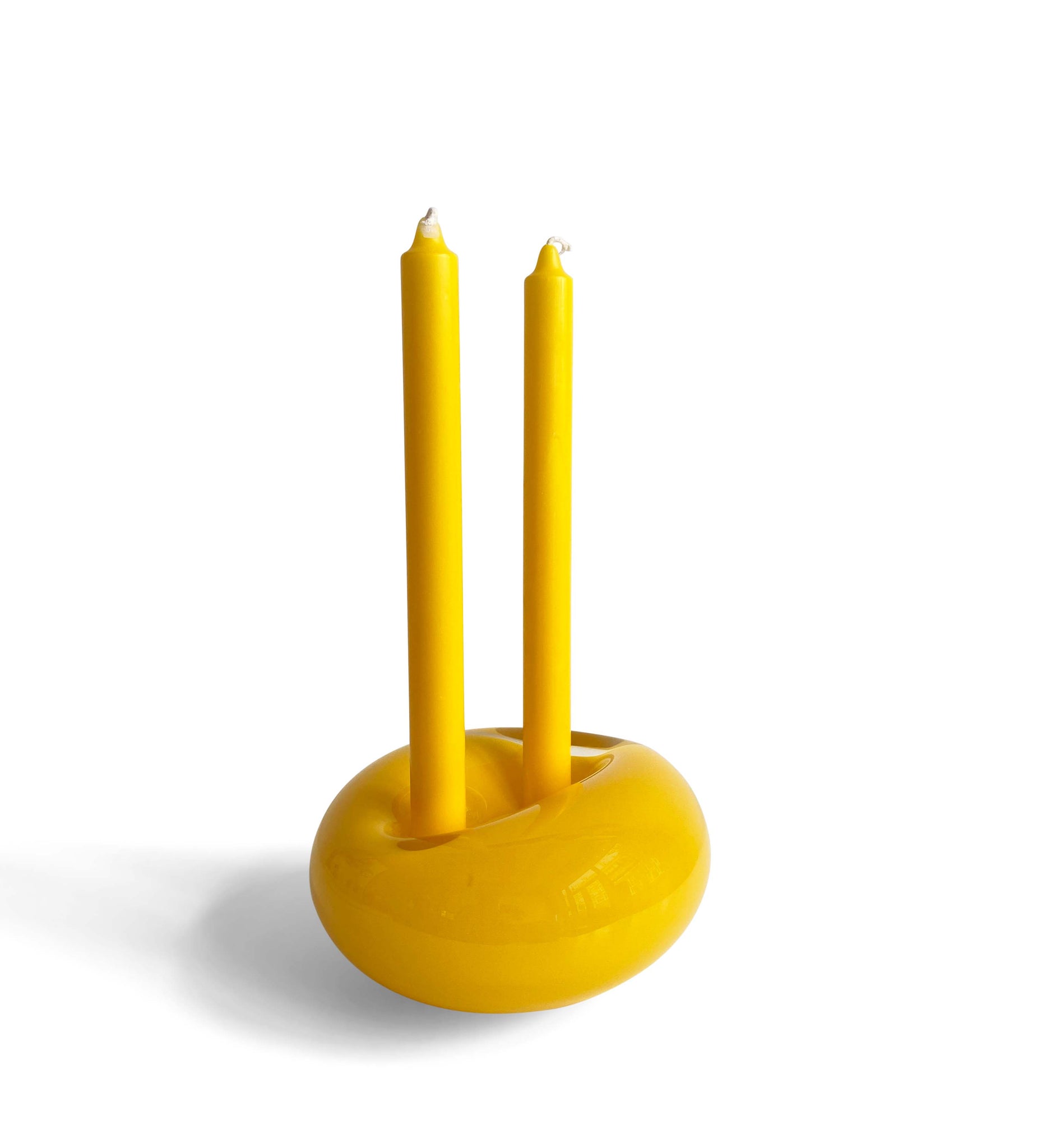 Candleholder Atol large yellow