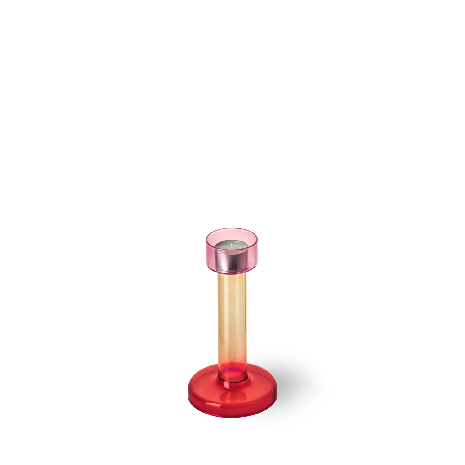 Candleholder Bole medium pink-red