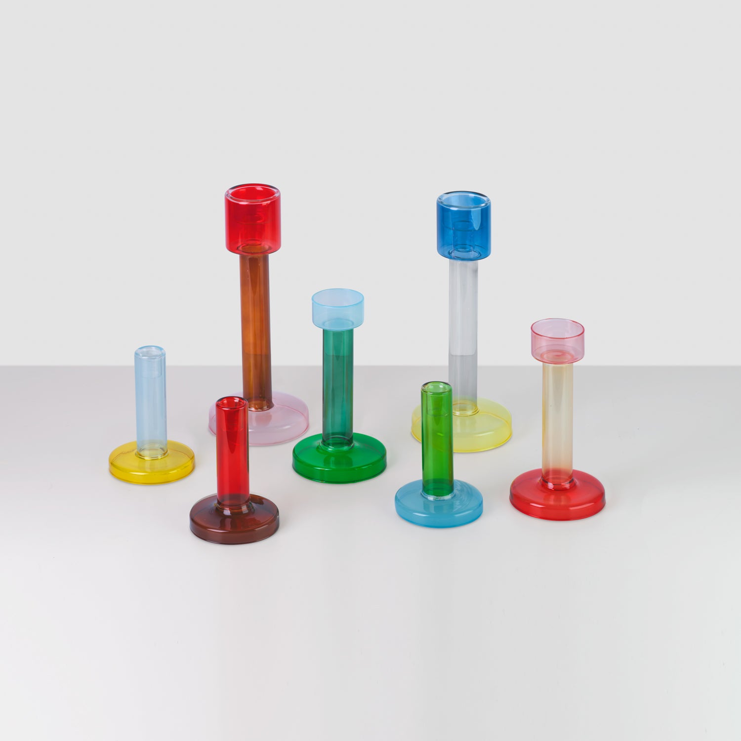 Candleholder Bole medium pink-red