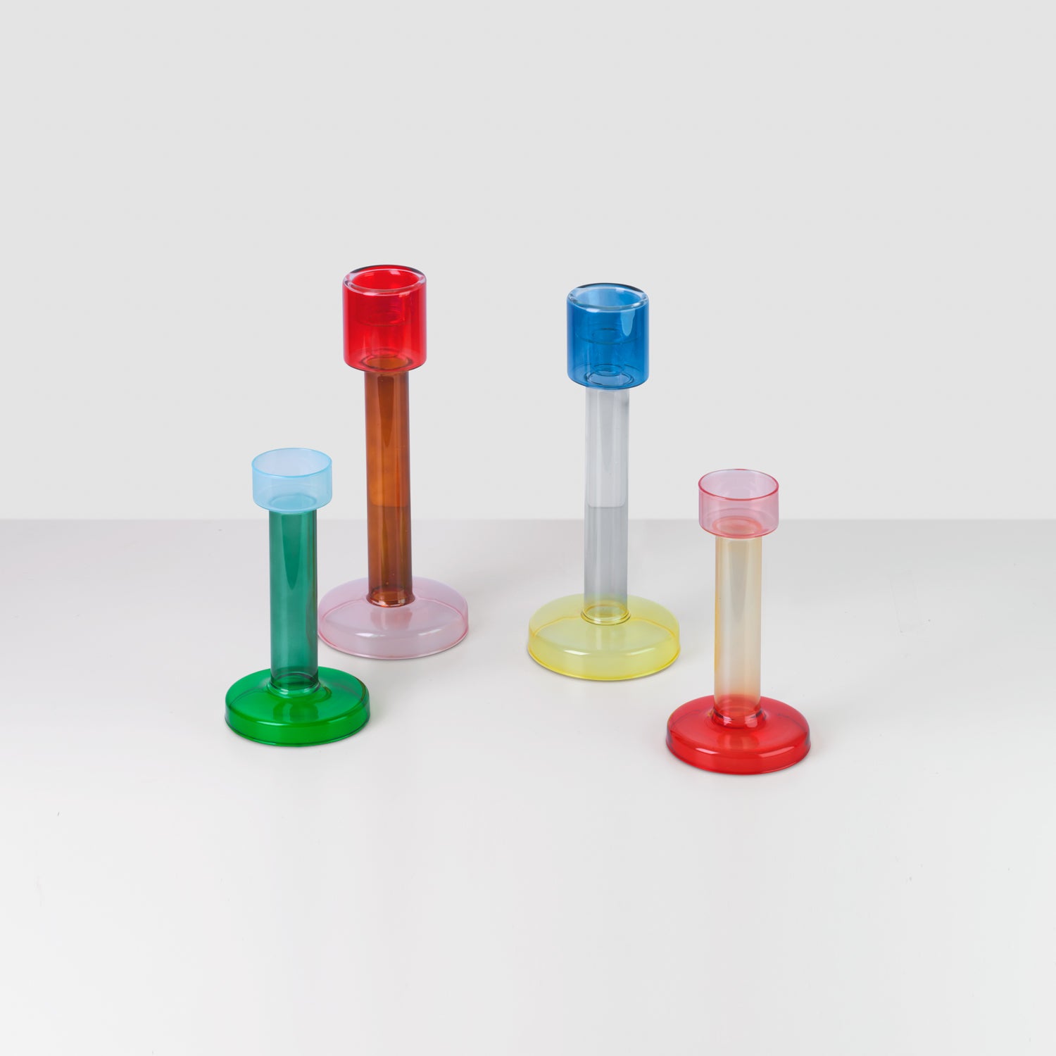 Candleholder Bole medium pink-red