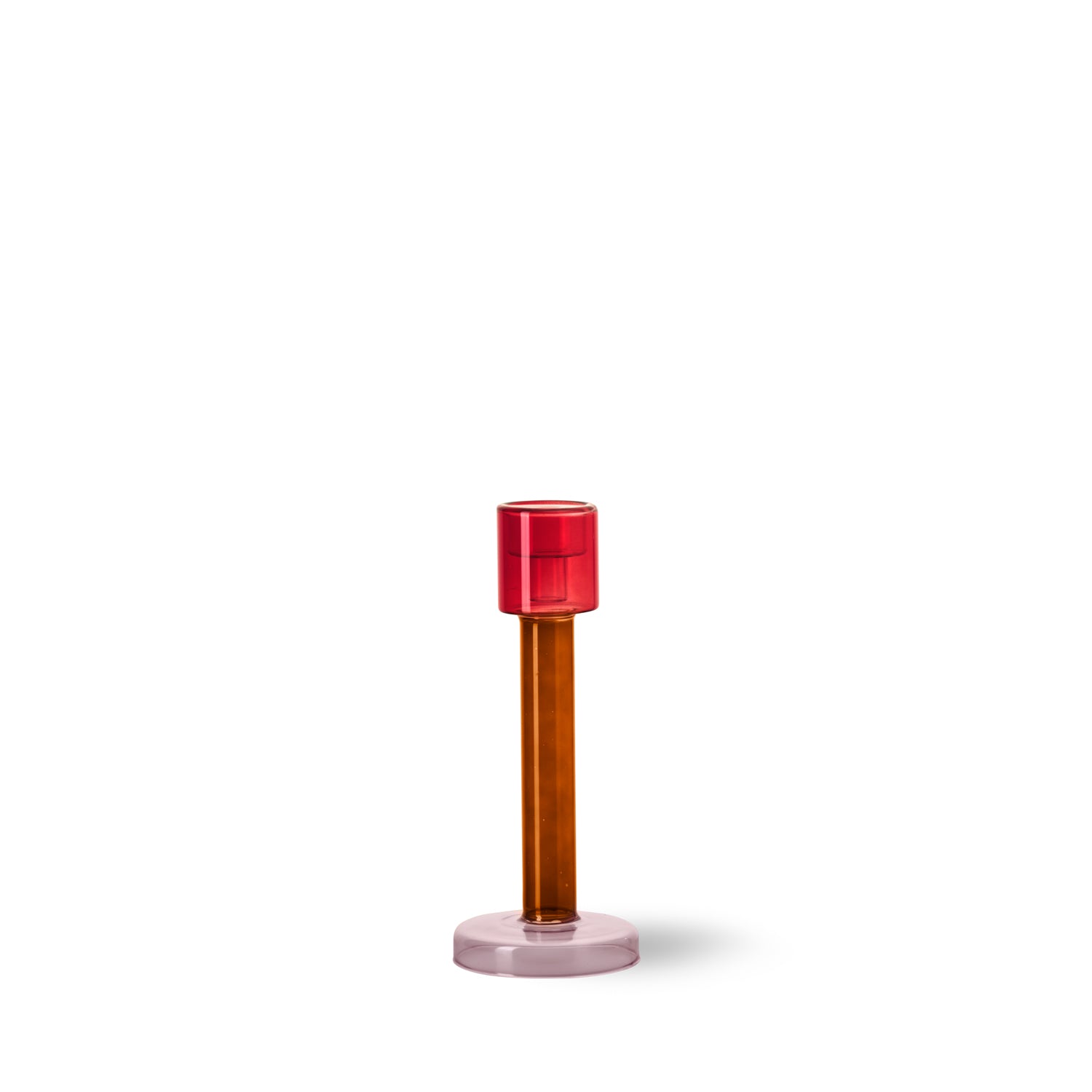 Candleholder Bole large red-pink
