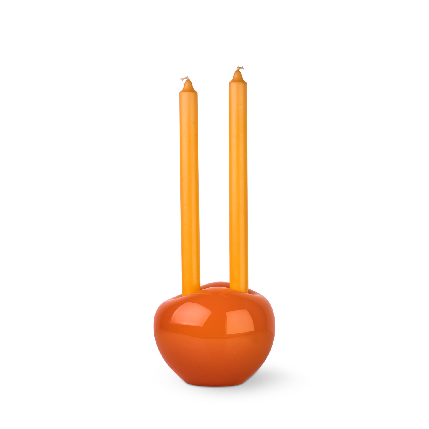 Candleholder Atol large orange-red