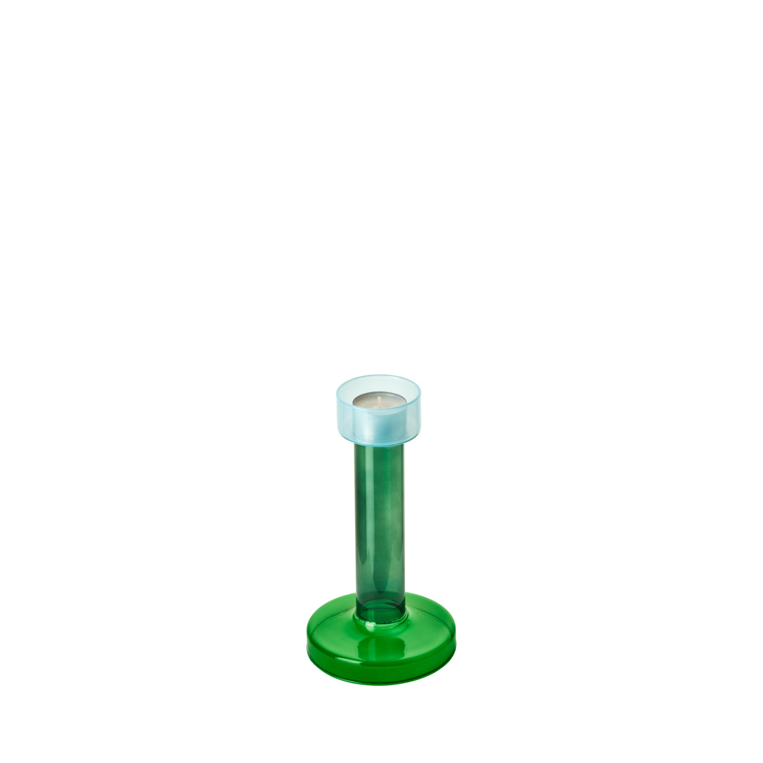 Candleholder Bole medium blue-green