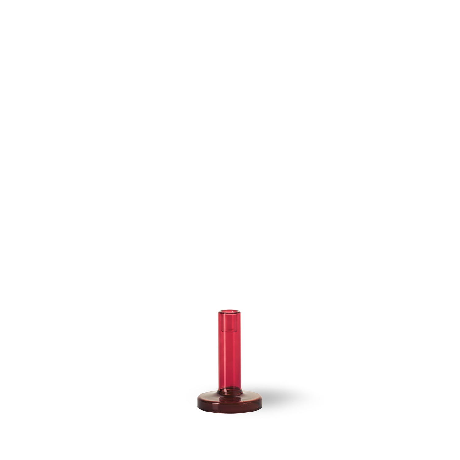 Candleholder Bole small red-bordeaux