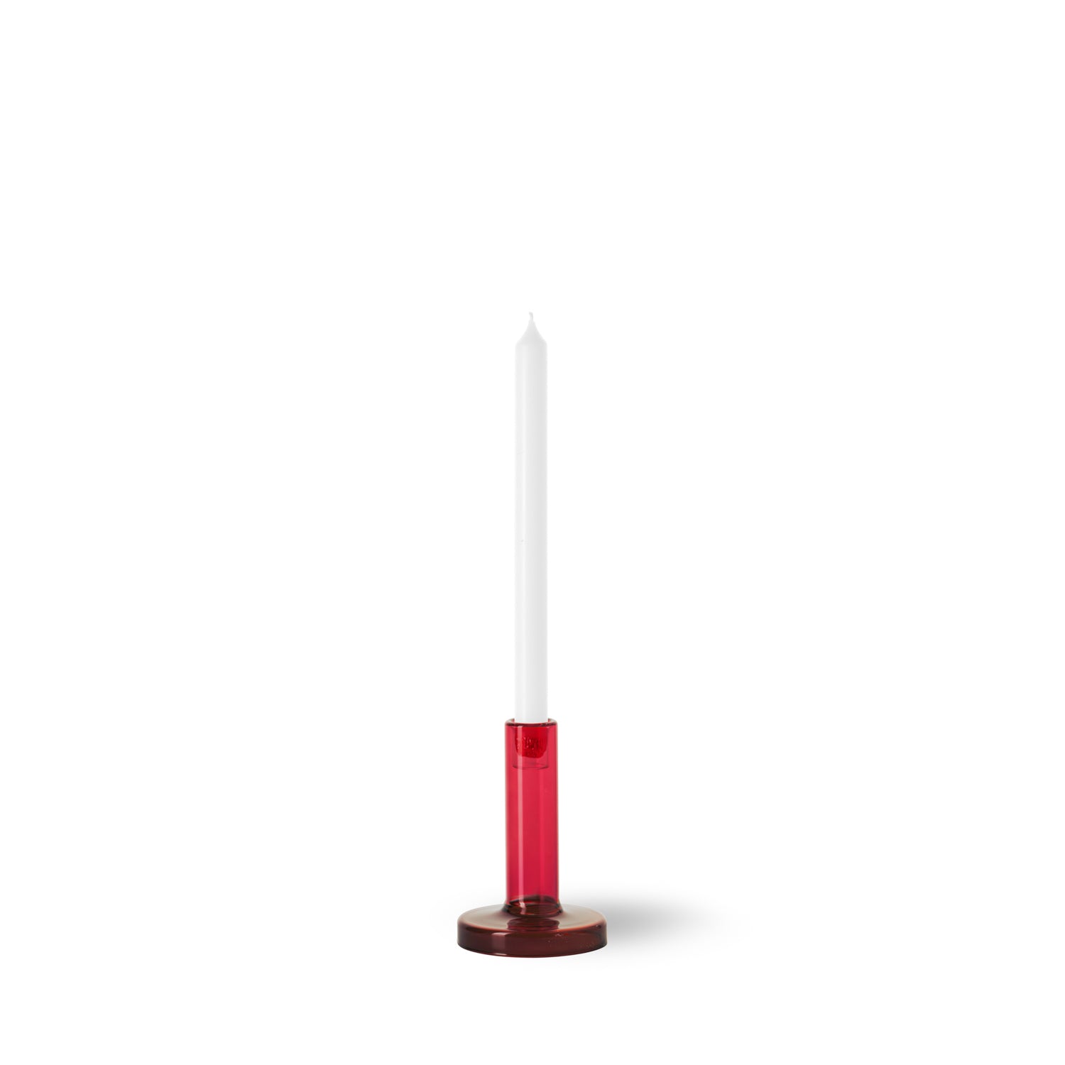 Candleholder Bole small red-bordeaux
