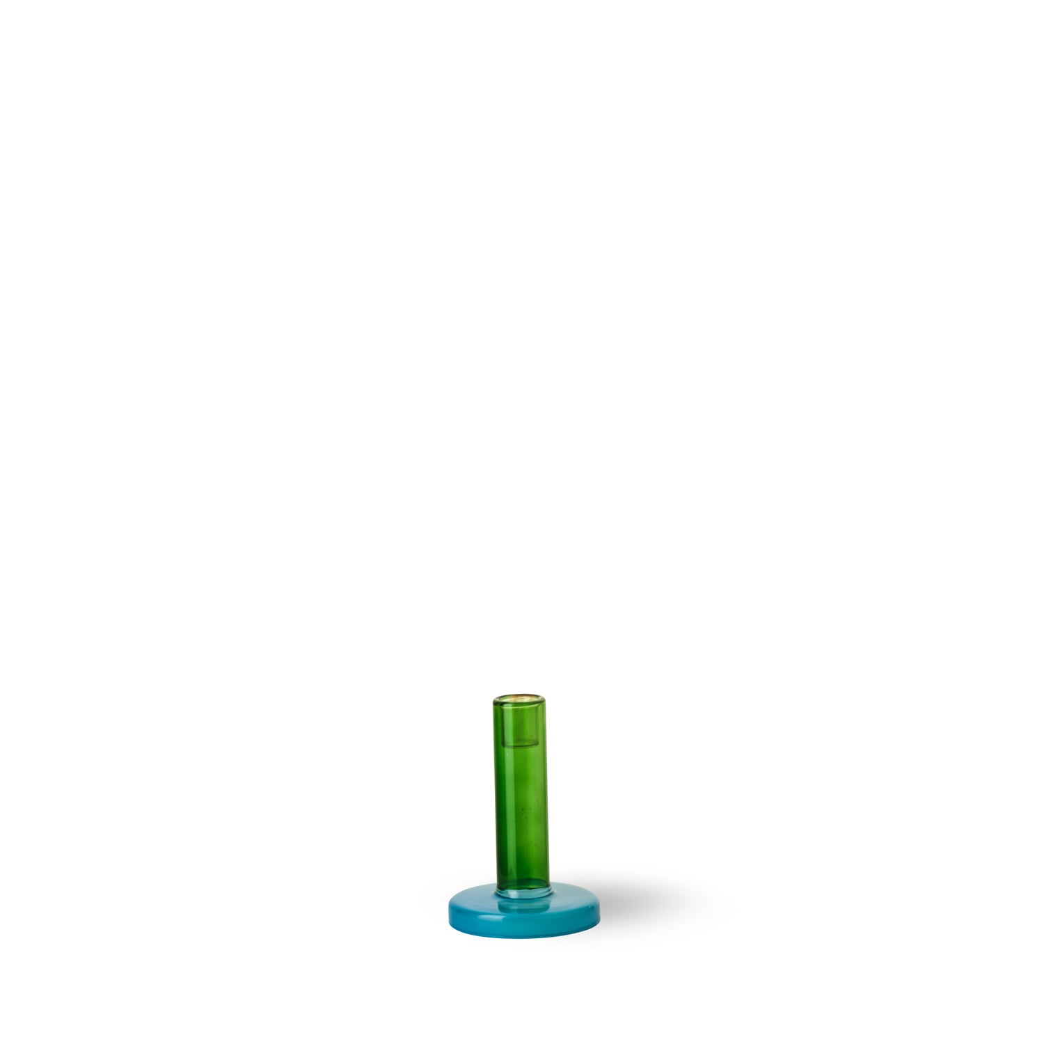 Candleholder Bole small green-blue