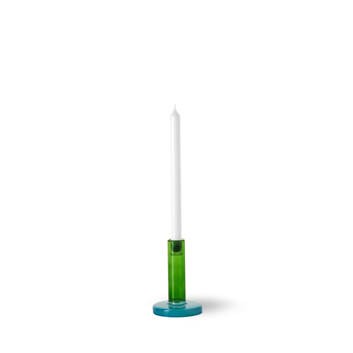 Candleholder Bole small green-blue