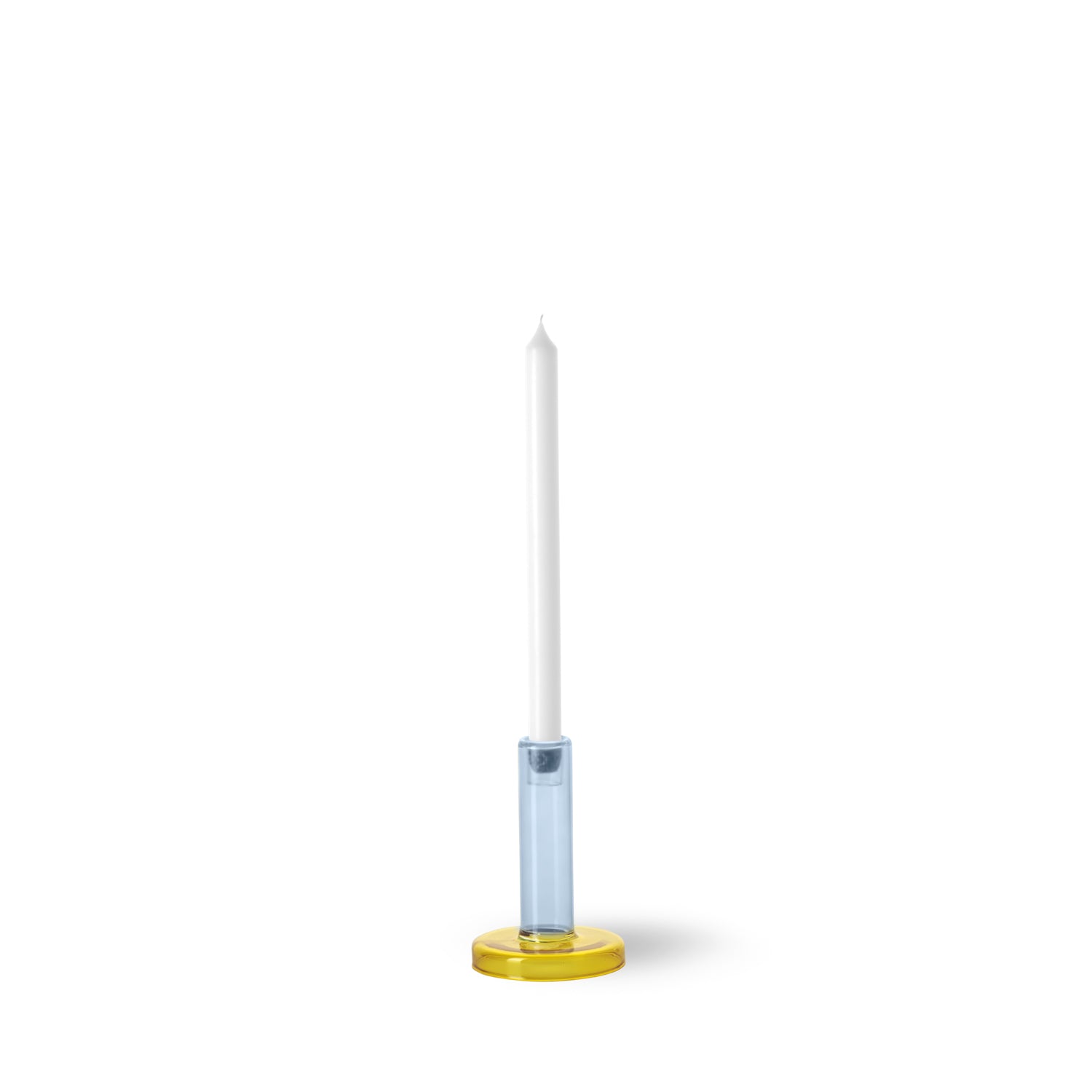 Candleholder Bole small blue-yellow